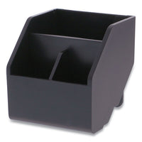 Konnect Desktop Organizer Storage Bin, Short, 3.4" X 3.5" X 3.5", Black