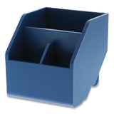 Konnect Desktop Organizer Storage Bin, Short, 3.4" X 3.5" X 3.5", Blue