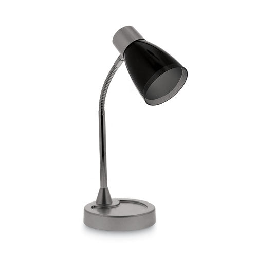 Adjustable Led Desk Lamp, 4.5" Dia Base, 20" Tall, Chrome-black