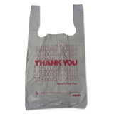 Plastic Thank-you T-sack, 2 Mil, 4" X 15", White, 2,000-carton