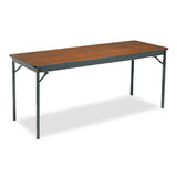 Special Size Folding Table, Rectangular, 72w X 24d X 30h, Walnut-black