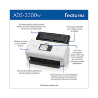 Ads-3300w High-speed Desktop Scanner, 600 Dpi Optical Resolution, 60-sheet Adf