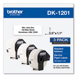 Die-cut Address Labels, 1.1 X 3.5, White, 400-roll, 3 Rolls-pack