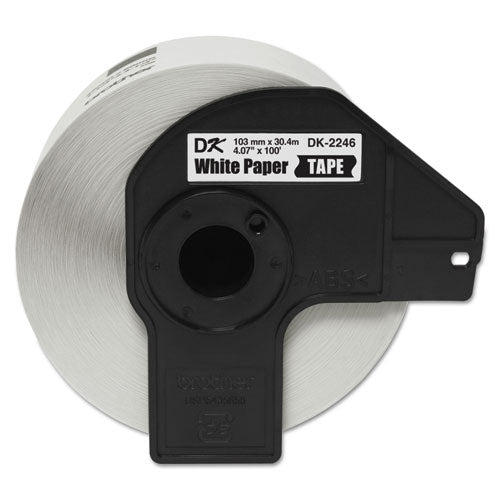 Dk2246 Label Tape, 4.07" X 100 Ft, Black On White