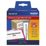 Continuous Paper Label Tape, 2.44" X 100ft, White, 3 Rolls-pack