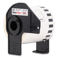 Continuous Paper Label Tape, 2.44" X 100ft, White, 3 Rolls-pack