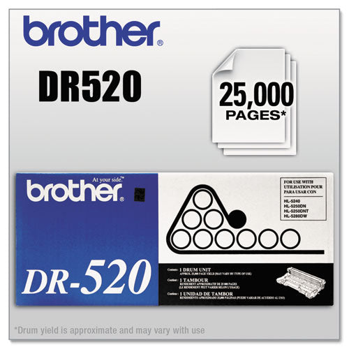 Dr520 Drum Unit, 25000 Page-yield, Black