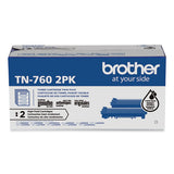 Tn7602pk High-yield Toner, 3,000 Page-yield, Black, 2-pack