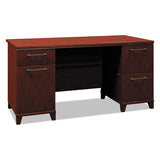 Enterprise Collection 60w Double Pedestal Desk, 60w X 28.63d X 29.75h, Harvest Cherry (box 1 Of 2)