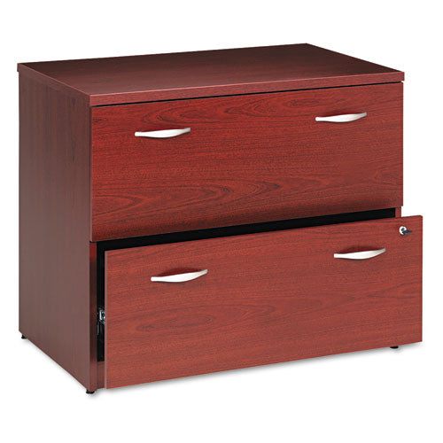 Series C Lateral File, 2 Legal-letter-a4-a5-size File Drawers, Mahogany, 35.75" X 23.38" X 29.88"