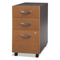 Series C Collection 3 Drawer Mobile Pedestal (assembled), 15.75w X 20.25d X 27.88h, Natural Cherry