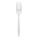 Individually Wrapped Mediumweight Cutlery, Forks, White, 1,000-carton