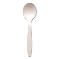 Individually Wrapped Mediumweight Cutlery, Soup Spoon, White, 1,000-carton