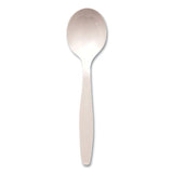 Individually Wrapped Mediumweight Cutlery, Soup Spoon, White, 1,000-carton