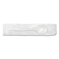 Individually Wrapped Mediumweight Cutlery, Soup Spoon, White, 1,000-carton