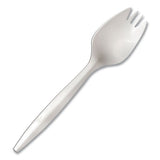 Individually Wrapped Mediumweight Cutlery, Spork, White, 1,000-carton