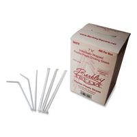 Individually Wrapped Straws, 7.75", White, 400-box