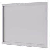 Bl Series Frosted Glass Modesty Panel, 39.5w X 0.13d X 27.25h, Silver-frosted