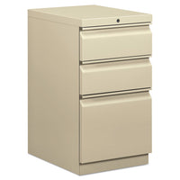 Mobile Box-box-file Pedestal, 15w X 20d X 28h, Putty