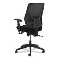 Crio High-back Task Chair With Asynchronous Control, Supports Up To 250 Lbs., Black Seat-black Back, Black Base