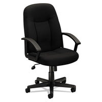 Hvl601 Series Executive High-back Chair, Supports Up To 250 Lbs., Black Seat-black Back, Black Base