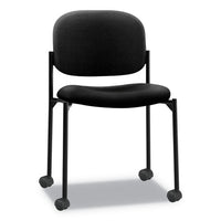 Vl606 Stacking Guest Chair Without Arms, Black Seat-black Back, Black Base