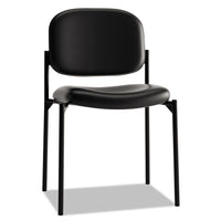 Vl606 Stacking Guest Chair Without Arms, Black Seat-black Back, Black Base