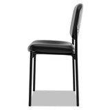 Vl606 Stacking Guest Chair Without Arms, Black Seat-black Back, Black Base