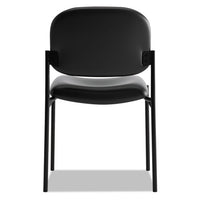 Vl606 Stacking Guest Chair Without Arms, Black Seat-black Back, Black Base