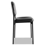 Vl606 Stacking Guest Chair Without Arms, Black Seat-black Back, Black Base