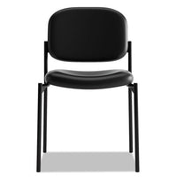 Vl606 Stacking Guest Chair Without Arms, Black Seat-black Back, Black Base