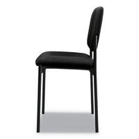 Vl606 Stacking Guest Chair Without Arms, Black Seat-black Back, Black Base