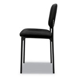 Vl606 Stacking Guest Chair Without Arms, Black Seat-black Back, Black Base