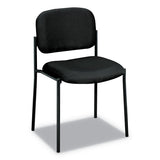 Vl606 Stacking Guest Chair Without Arms, Black Seat-black Back, Black Base