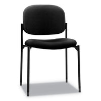 Vl606 Stacking Guest Chair Without Arms, Black Seat-black Back, Black Base