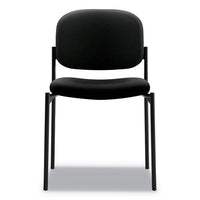 Vl606 Stacking Guest Chair Without Arms, Black Seat-black Back, Black Base