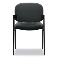 Vl606 Stacking Guest Chair Without Arms, Charcoal Seat-charcoal Back, Black Base