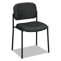 Vl606 Stacking Guest Chair Without Arms, Charcoal Seat-charcoal Back, Black Base