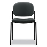 Vl606 Stacking Guest Chair Without Arms, Charcoal Seat-charcoal Back, Black Base