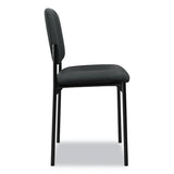 Vl606 Stacking Guest Chair Without Arms, Charcoal Seat-charcoal Back, Black Base