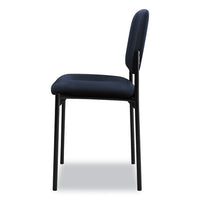 Vl606 Stacking Guest Chair Without Arms, Navy Seat-navy Back, Black Base