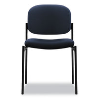 Vl606 Stacking Guest Chair Without Arms, Navy Seat-navy Back, Black Base