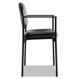 Vl616 Stacking Guest Chair With Arms, Black Seat-black Back, Black Base