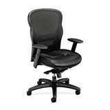 Wave Mesh High-back Task Chair, Supports Up To 250 Lbs., Black Seat-black Back, Black Base