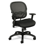 Wave Mesh Mid-back Task Chair, Supports Up To 250 Lbs., Black Seat-black Back, Black Base