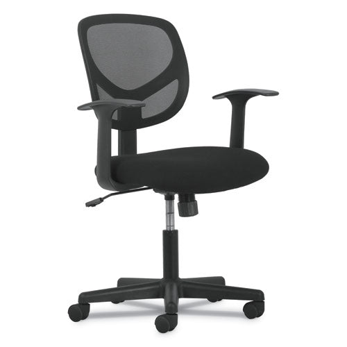 1-oh-two Mid-back Task Chairs, Supports Up To 250 Lbs., Black Seat-black Back, Black Base