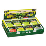 Green Tea Assortment, Individually Wrapped, Eight Flavors, 64 Tea Bags-box