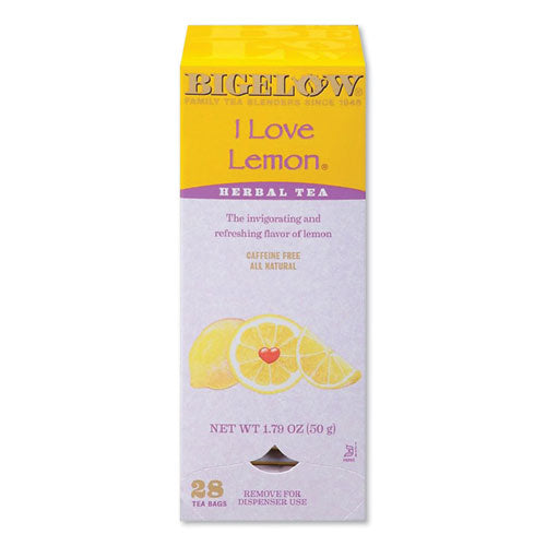 I Love Lemon Herbal Tea, 0.06 Oz Tea Bag, 28-box