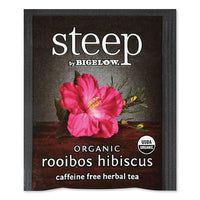 Steep Tea, Rooibos Hibiscus Herbal Tea, 0.08 Oz Tea Bag, 20-box
