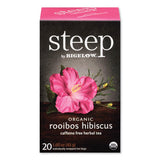 Steep Tea, Rooibos Hibiscus Herbal Tea, 0.08 Oz Tea Bag, 20-box